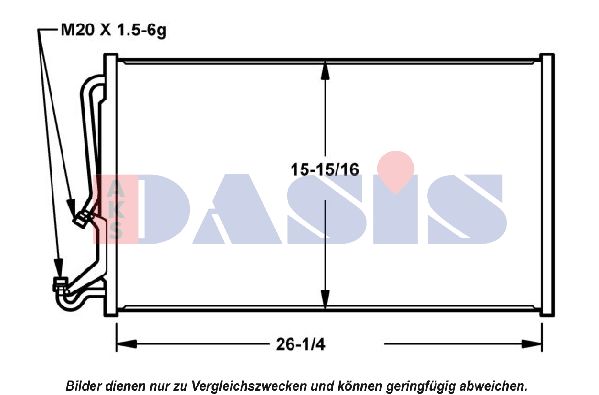 AKS DASIS Конденсатор, кондиционер 522590N